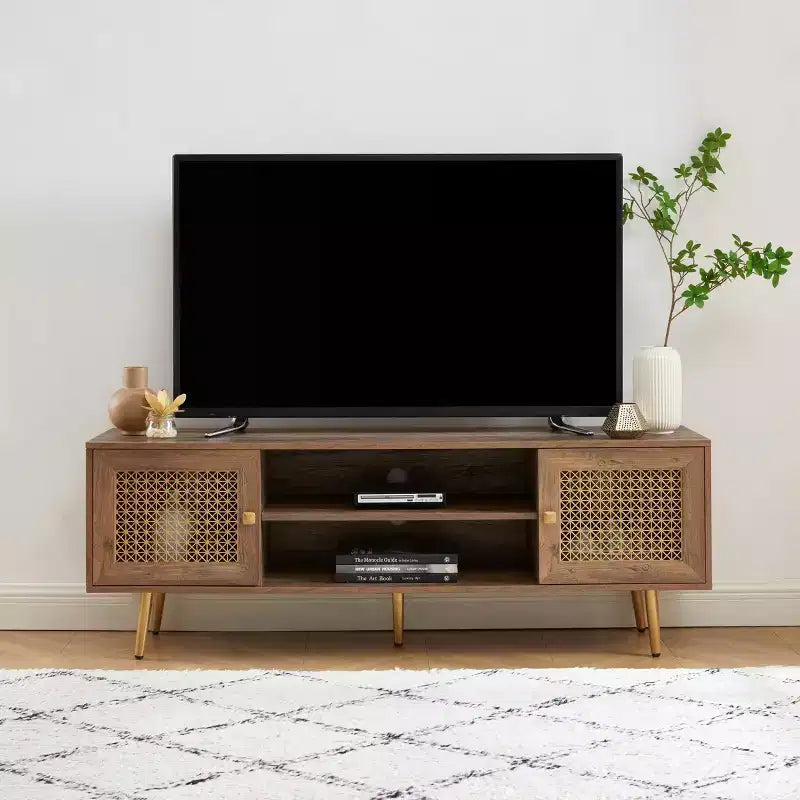 Meuble TV de rangement pour téléviseurs jusqu'à 65 pouces