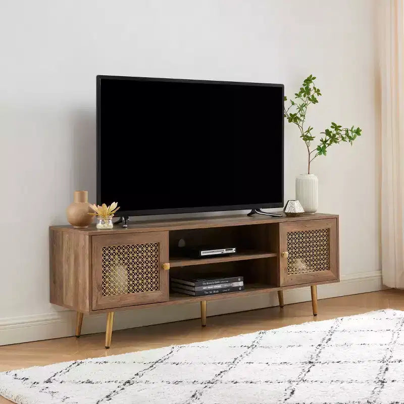 Meuble TV de rangement pour téléviseurs jusqu'à 65 pouces