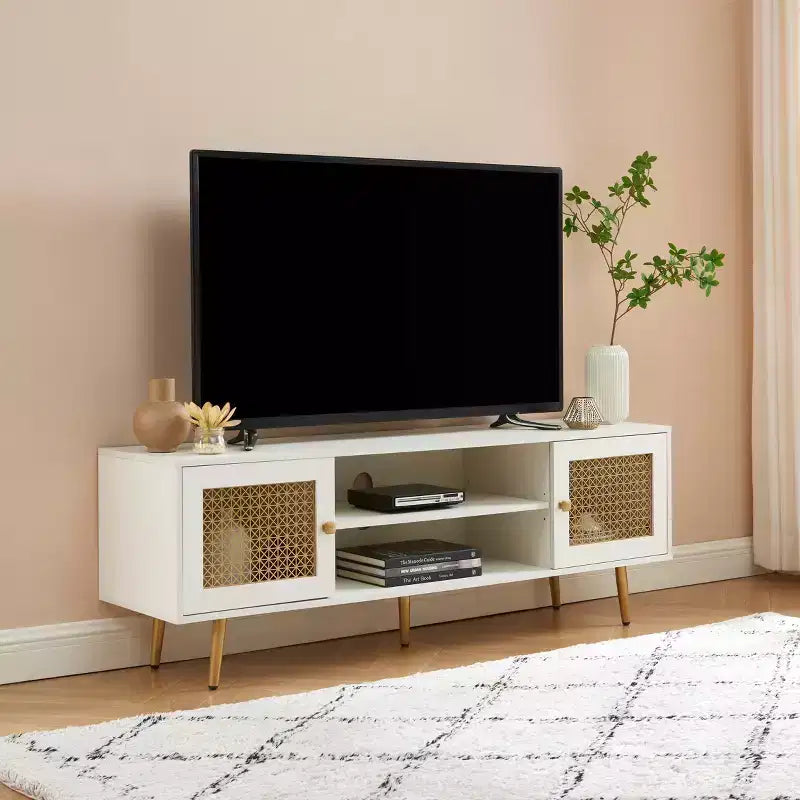 Meuble TV de rangement pour téléviseurs jusqu'à 65 pouces