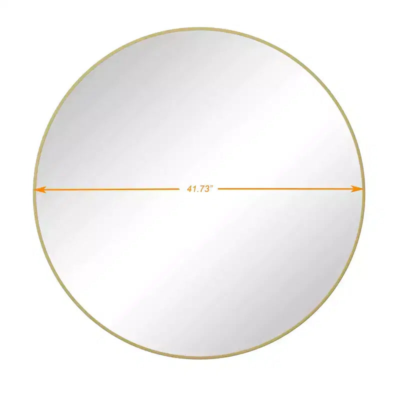 42 Miroir mural rond, encadrement métallique