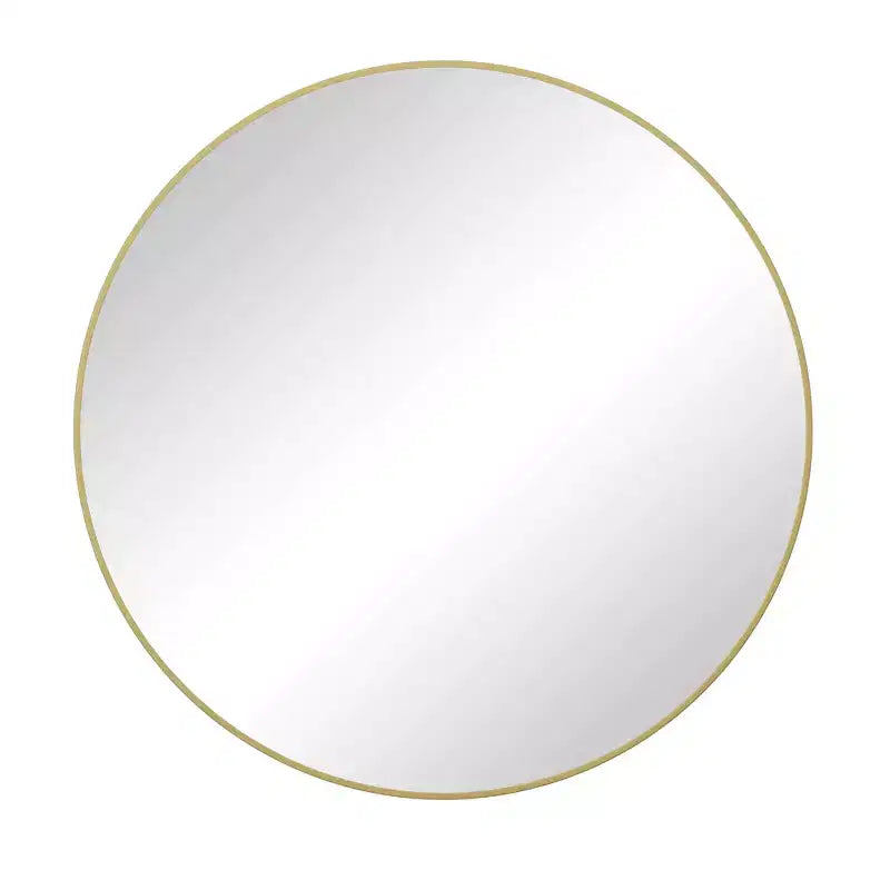 42 Miroir mural rond, encadrement métallique