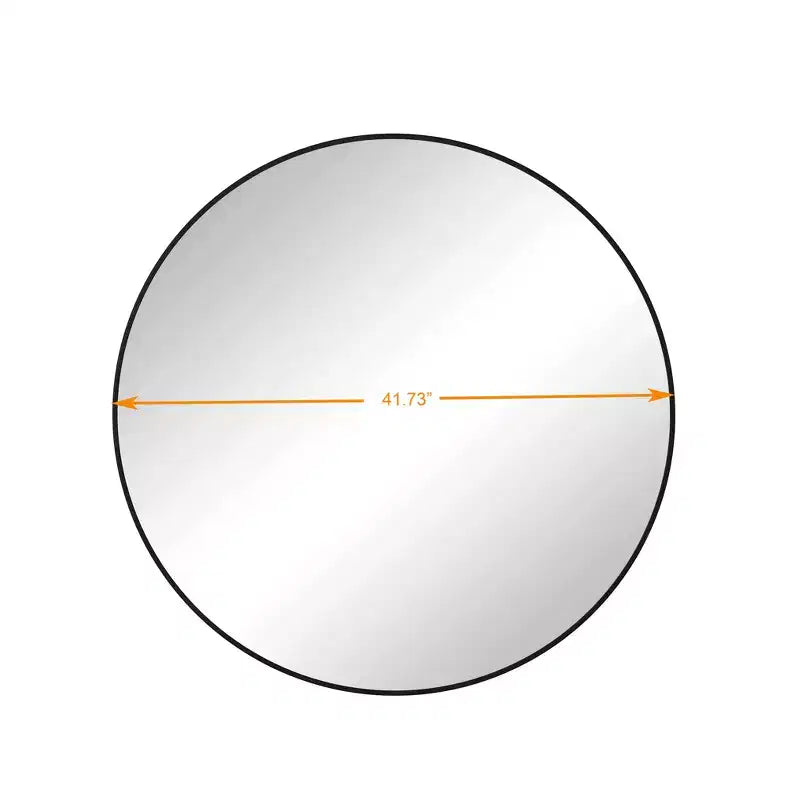42 Miroir mural rond, encadrement métallique
