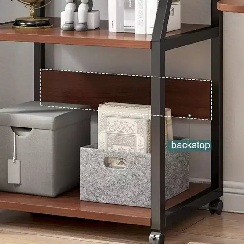 Meuble d'imprimante TROPOW, table d'imprimante mobile à 3 niveaux avec étagère de rangement, chariot d'imprimante roulant multifonctionnel avec roues pour l'organisation du bureau à domicile