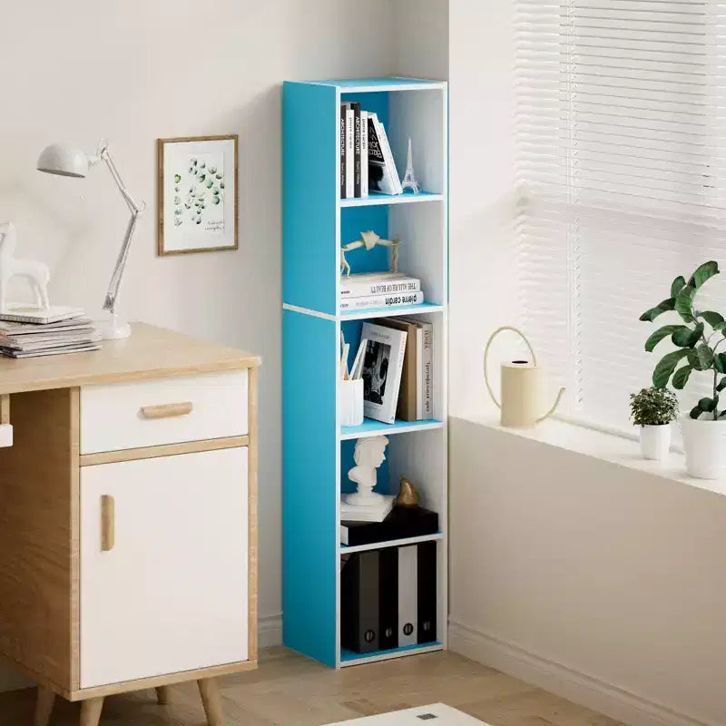 Bibliothèque de rangement 5 niveaux pour salon, chambre et chambre d'enfant