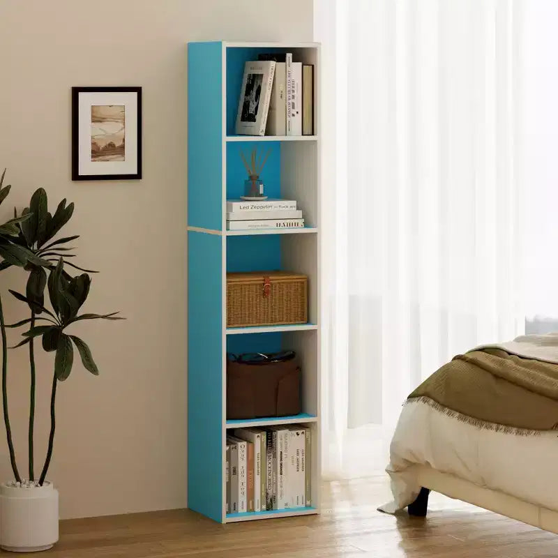 Bibliothèque de rangement 5 niveaux pour salon, chambre et chambre d'enfant