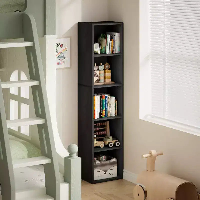 Bibliothèque de rangement 5 niveaux pour salon, chambre et chambre d'enfant