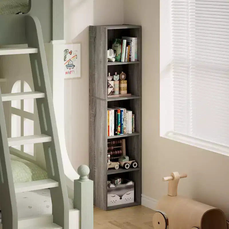 Bibliothèque de rangement 5 niveaux pour salon, chambre et chambre d'enfant
