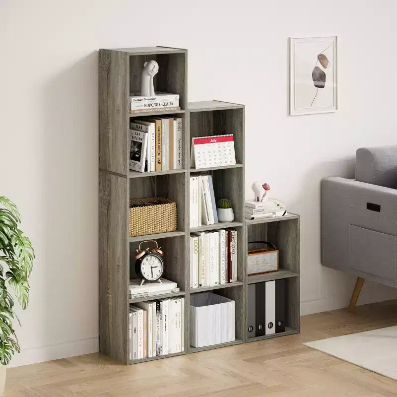Bibliothèque de rangement 5 niveaux pour salon, chambre et chambre d'enfant