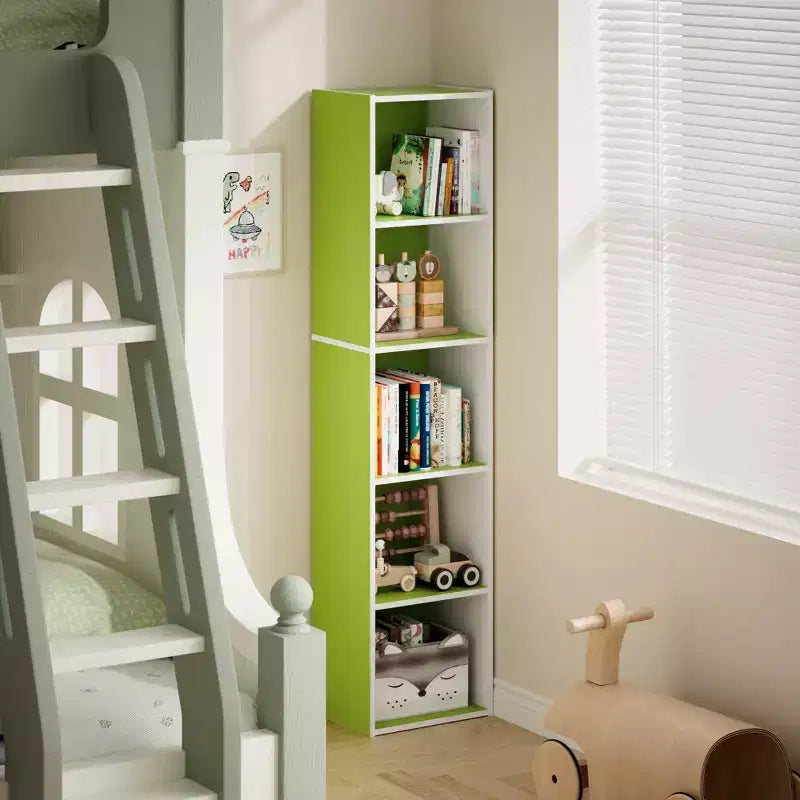 Bibliothèque de rangement 5 niveaux pour salon, chambre et chambre d'enfant