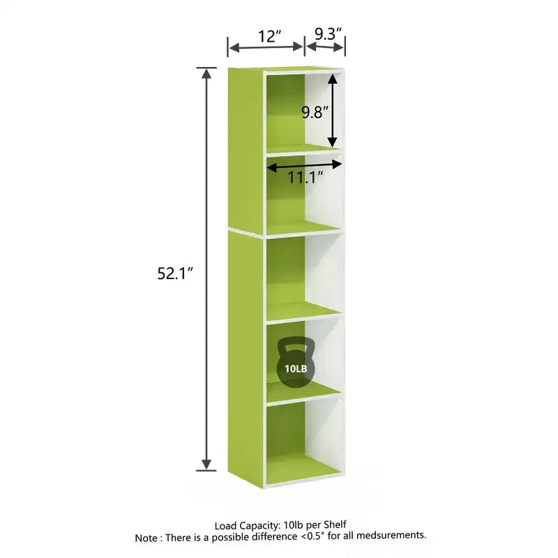 Bibliothèque de rangement 5 niveaux pour salon, chambre et chambre d'enfant