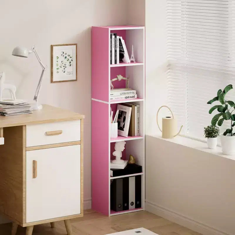 Bibliothèque de rangement 5 niveaux pour salon, chambre et chambre d'enfant