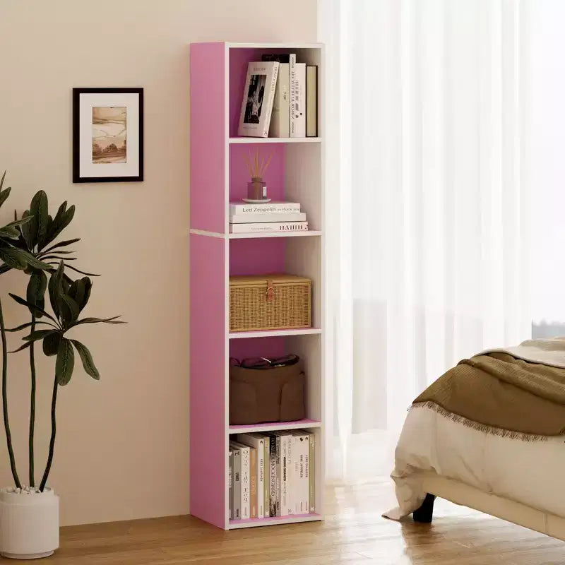 Bibliothèque de rangement 5 niveaux pour salon, chambre et chambre d'enfant