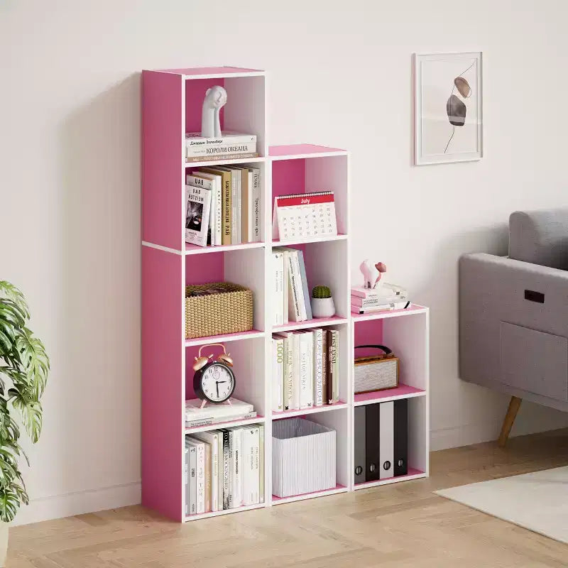 Bibliothèque de rangement 5 niveaux pour salon, chambre et chambre d'enfant