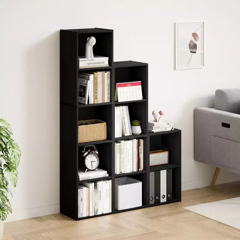 Bibliothèque de rangement 5 niveaux pour salon, chambre et chambre d'enfant