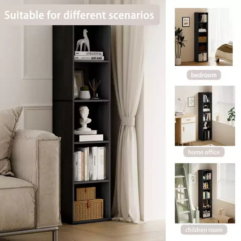 Bibliothèque de rangement 5 niveaux pour salon, chambre et chambre d'enfant