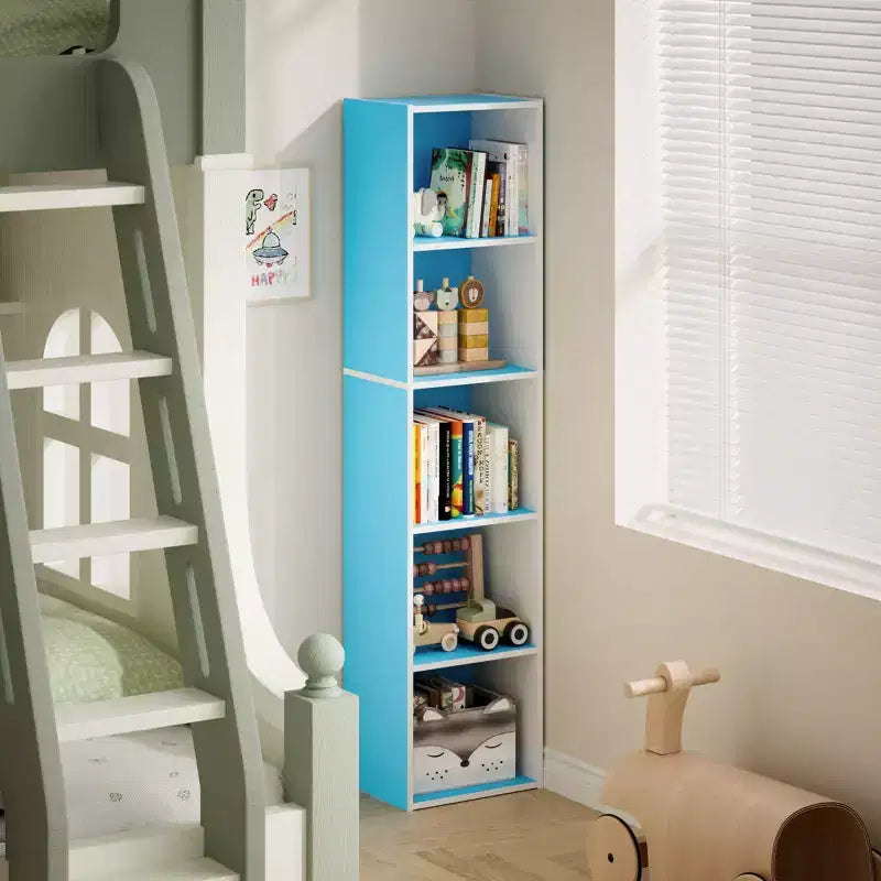 Bibliothèque de rangement 5 niveaux pour salon, chambre et chambre d'enfant