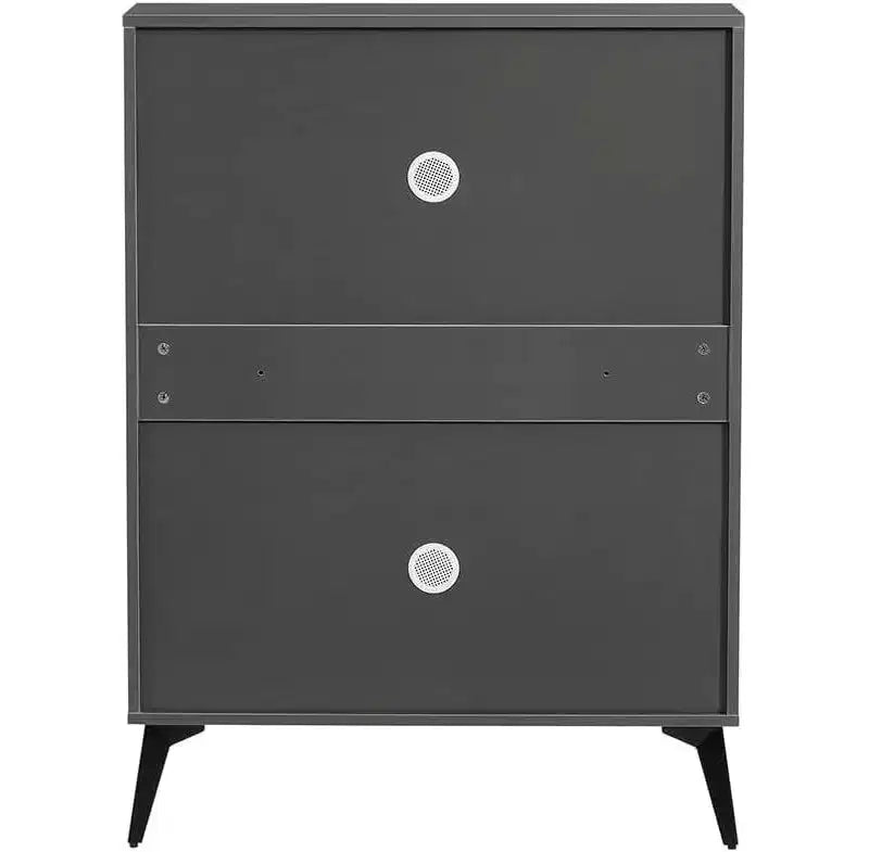 Meuble à chaussures haut Acekool, meuble à chaussures mince en MDF, résistant aux rayures, rangement pour entrée, 80x24x110 cm, design moderne peu encombrant