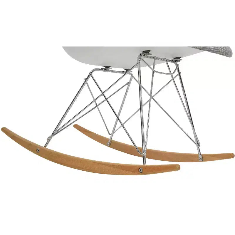 LeisureMod Wilson Fauteuil à Bascule Moderne - Rembourrage Peluche, Mouvement de Balancier Fluide, Idéal pour Chambres de Bébé ou Salons