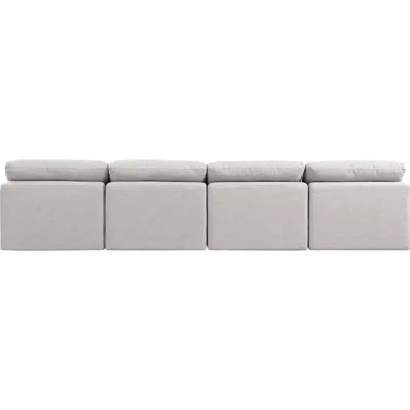 Canapé modulaire en tissu texturé lin Indulge Meridian Furniture