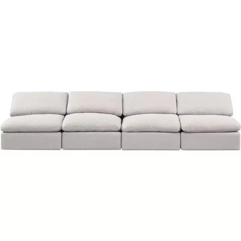 Canapé modulaire en tissu texturé lin Indulge Meridian Furniture