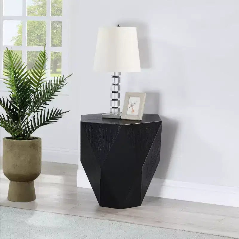 Table d'appoint noire Diamante Meridian Furniture