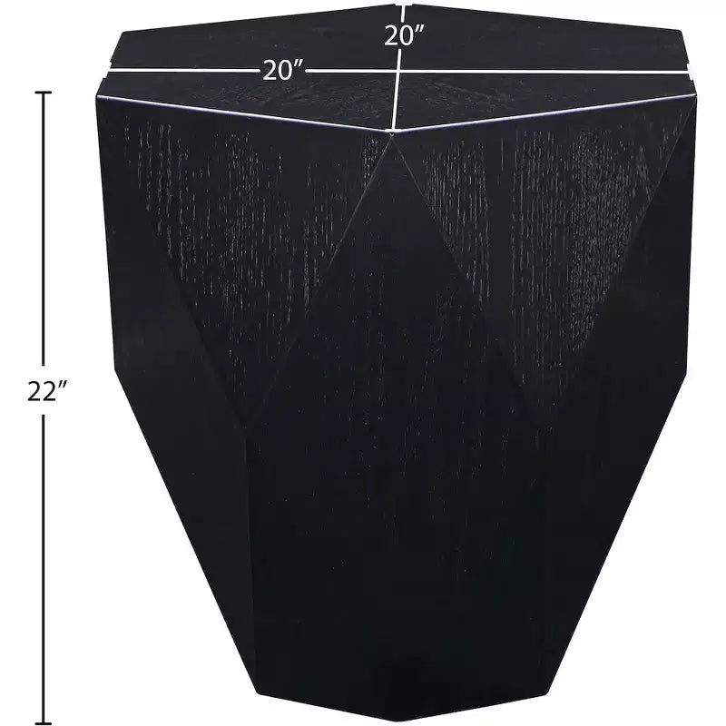 Table d'appoint noire Diamante Meridian Furniture