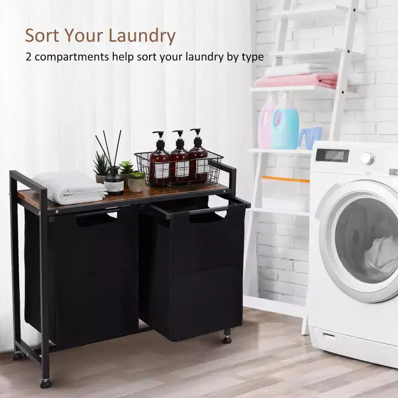 Panier à linge grande capacité avec étagère réglable 2/3/4 paniers amovibles en tissu Oxford Trieur de linge divisé pour salle de bain, chambre, dortoir