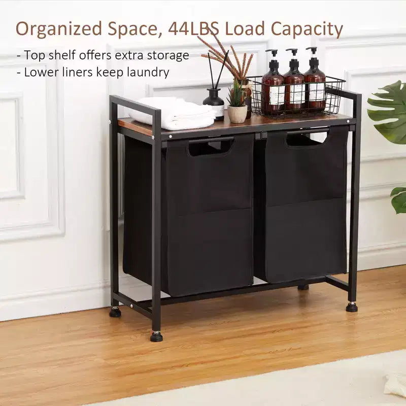 Panier à linge grande capacité avec étagère réglable 2/3/4 paniers amovibles en tissu Oxford Trieur de linge divisé pour salle de bain, chambre, dortoir