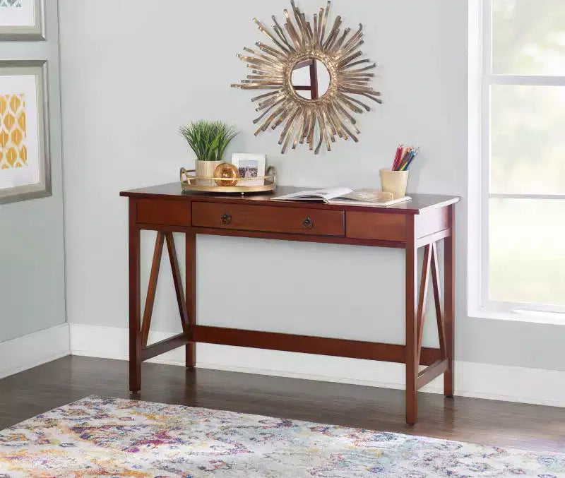 Bureau avec tiroir, cadre en pin