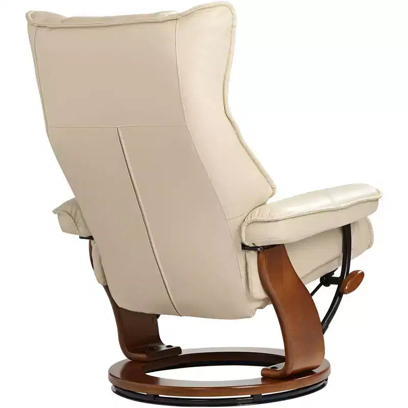 Fauteuil inclinable pivotant en similicuir Stucco, fauteuil moderne ergonomique manuel pour chambre ou salon