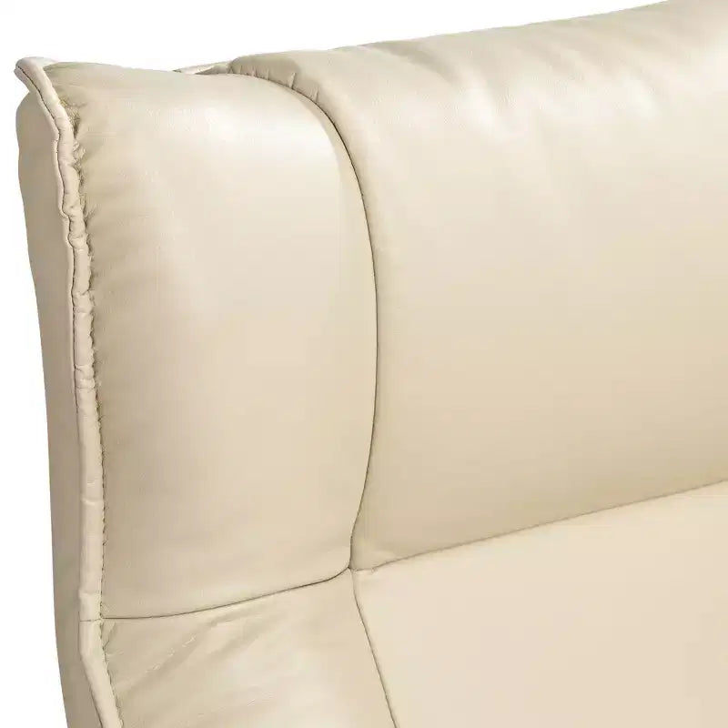 Fauteuil inclinable pivotant en similicuir Stucco, fauteuil moderne ergonomique manuel pour chambre ou salon