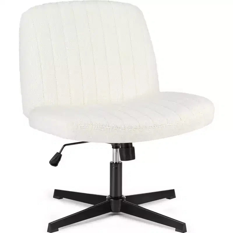JIONJOY Boucle Upholstered Ergonomic Task Chair with Criss Cross Chair Legged | Beige